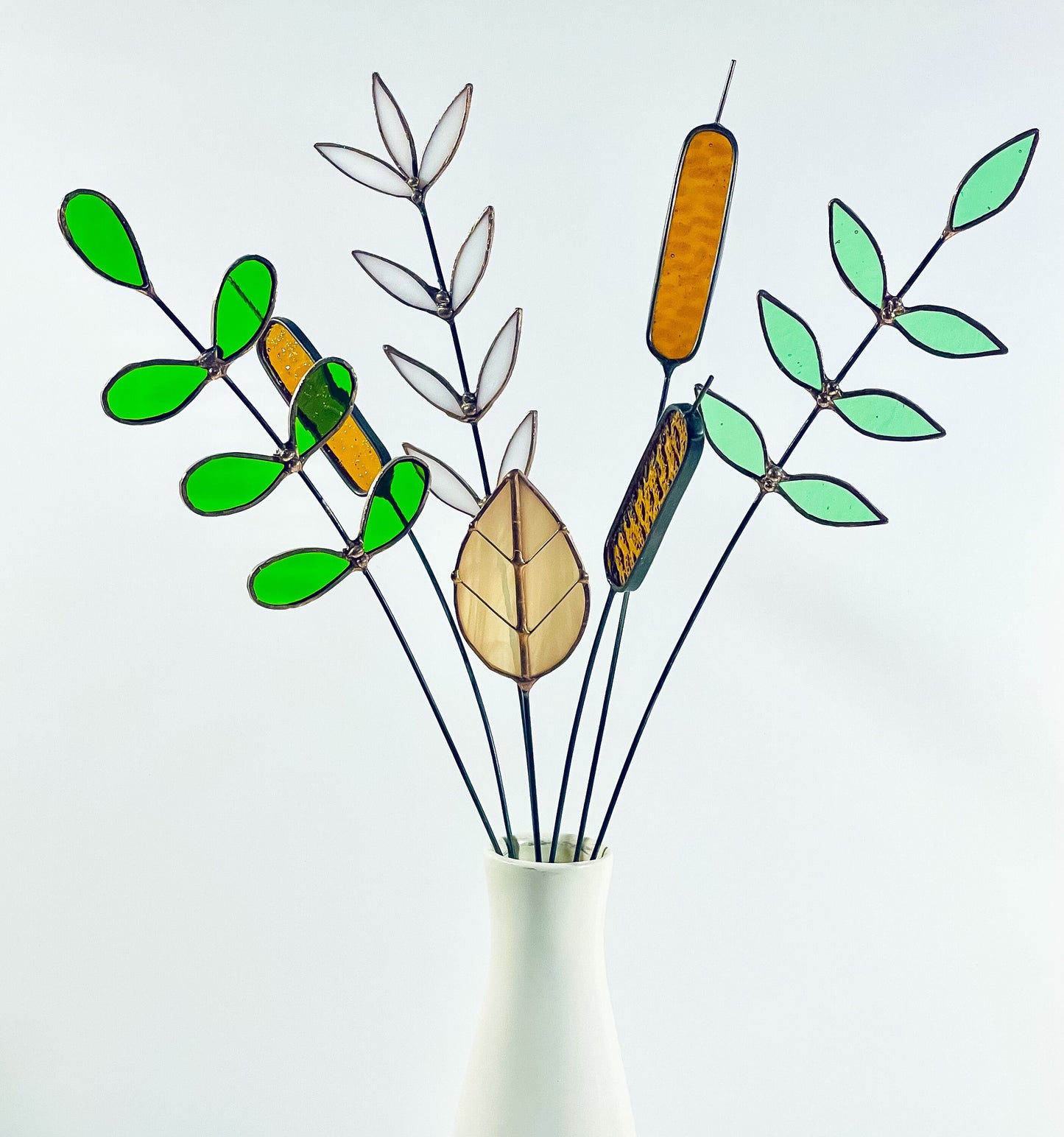 Leaf Green Glass Sprig