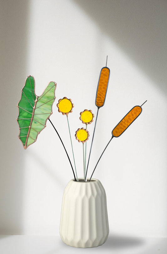 Stained Glass Floral Arrangement