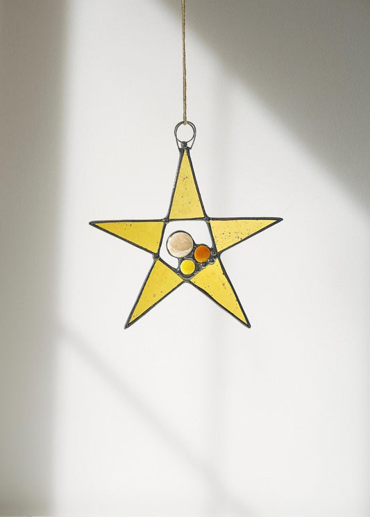 Gold Wishing Star Suncatcher