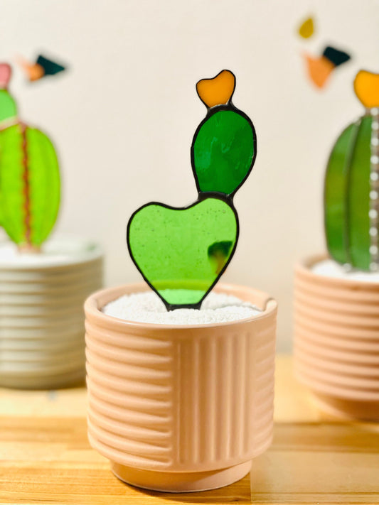 Baby Prickly Pear Glass Cactus