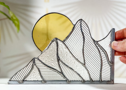 Stained Glass Mountain Scape