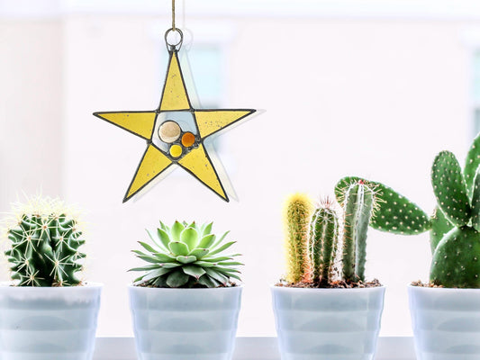 Gold Wishing Star Suncatcher