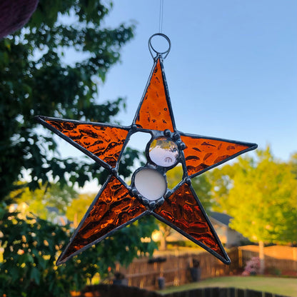 Dark Amber Wishing Star - Samara Designs Studio