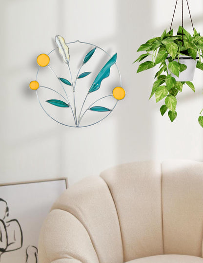 Stained Glass Wildflower Wreath - Samara Designs Studio