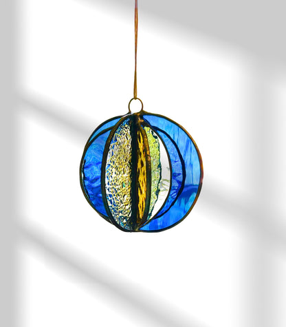 Crescent Moon Stained Glass Garden Wind Spinner - Samara Designs Studio