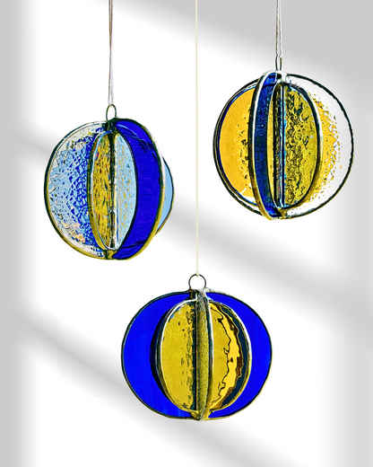 Crescent Moon Stained Glass Garden Wind Spinner - Samara Designs Studio