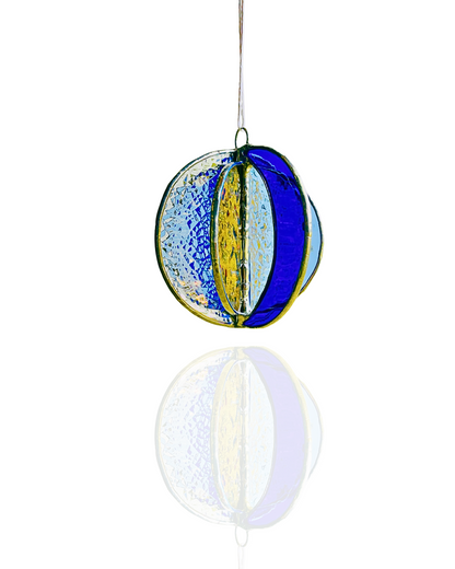 Crescent Moon Stained Glass Garden Wind Spinner - Samara Designs Studio