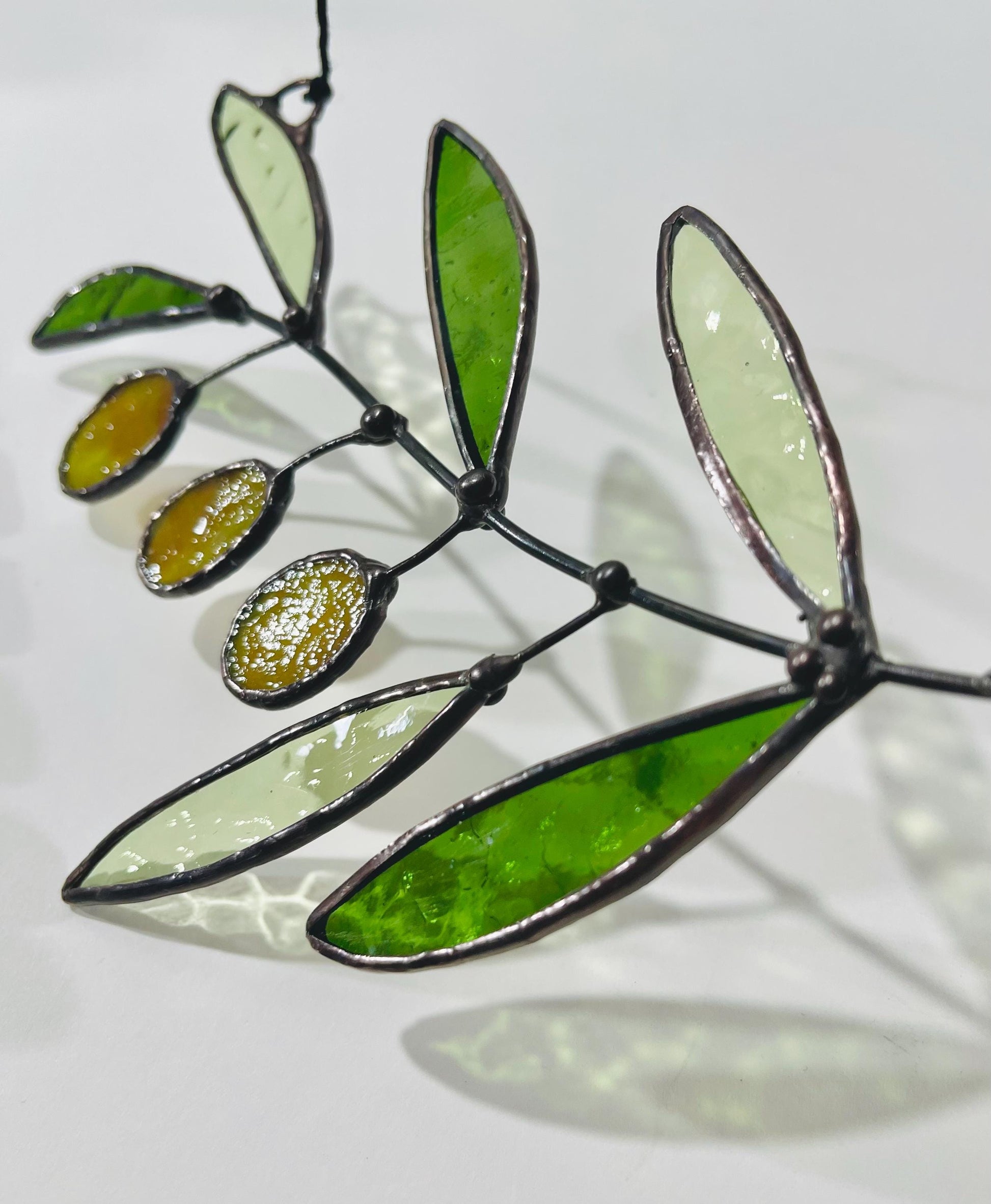 Glass Olive Branch Suncatcher - Samara Designs Studio