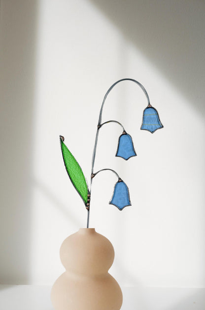 Stained Glass Bluebell Stem - Samara Designs Studio