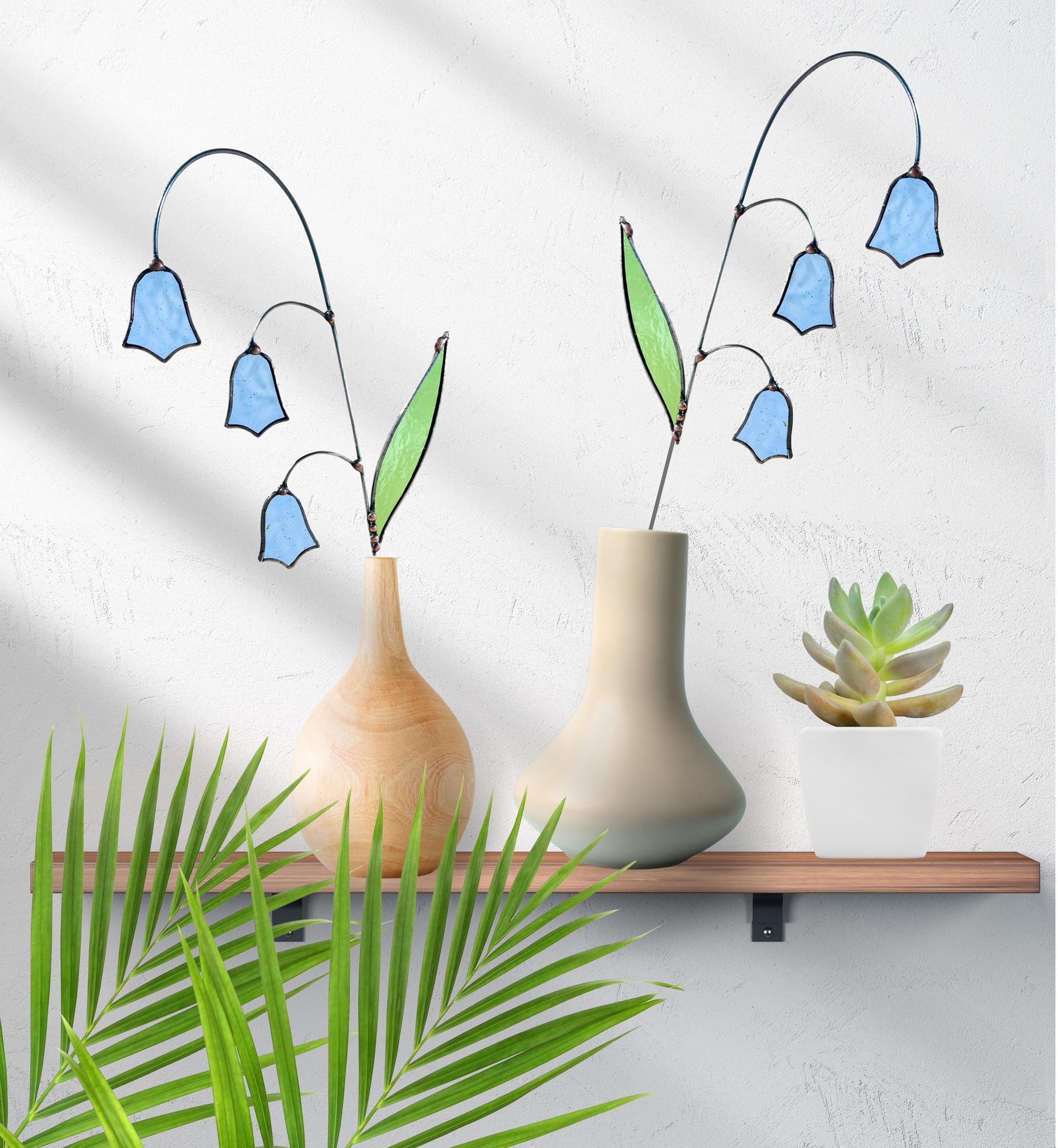 Stained Glass Bluebell Stem - Samara Designs Studio
