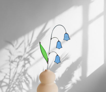 Stained Glass Bluebell Stem - Samara Designs Studio