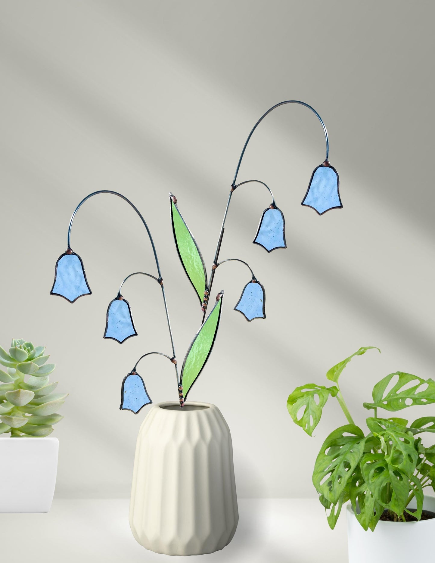 Stained Glass Bluebell Stem - Samara Designs Studio