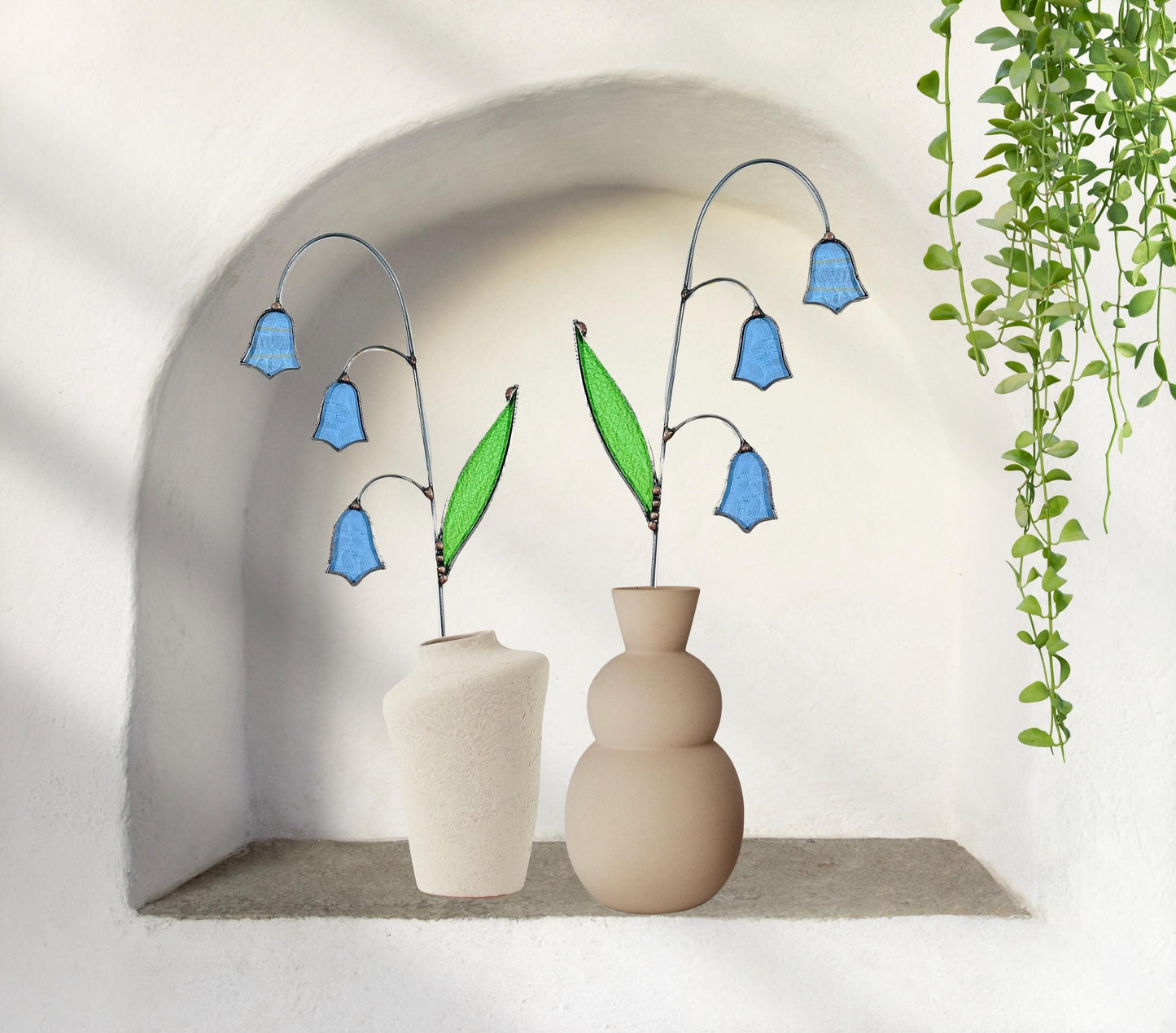 Stained Glass Bluebell Stem - Samara Designs Studio