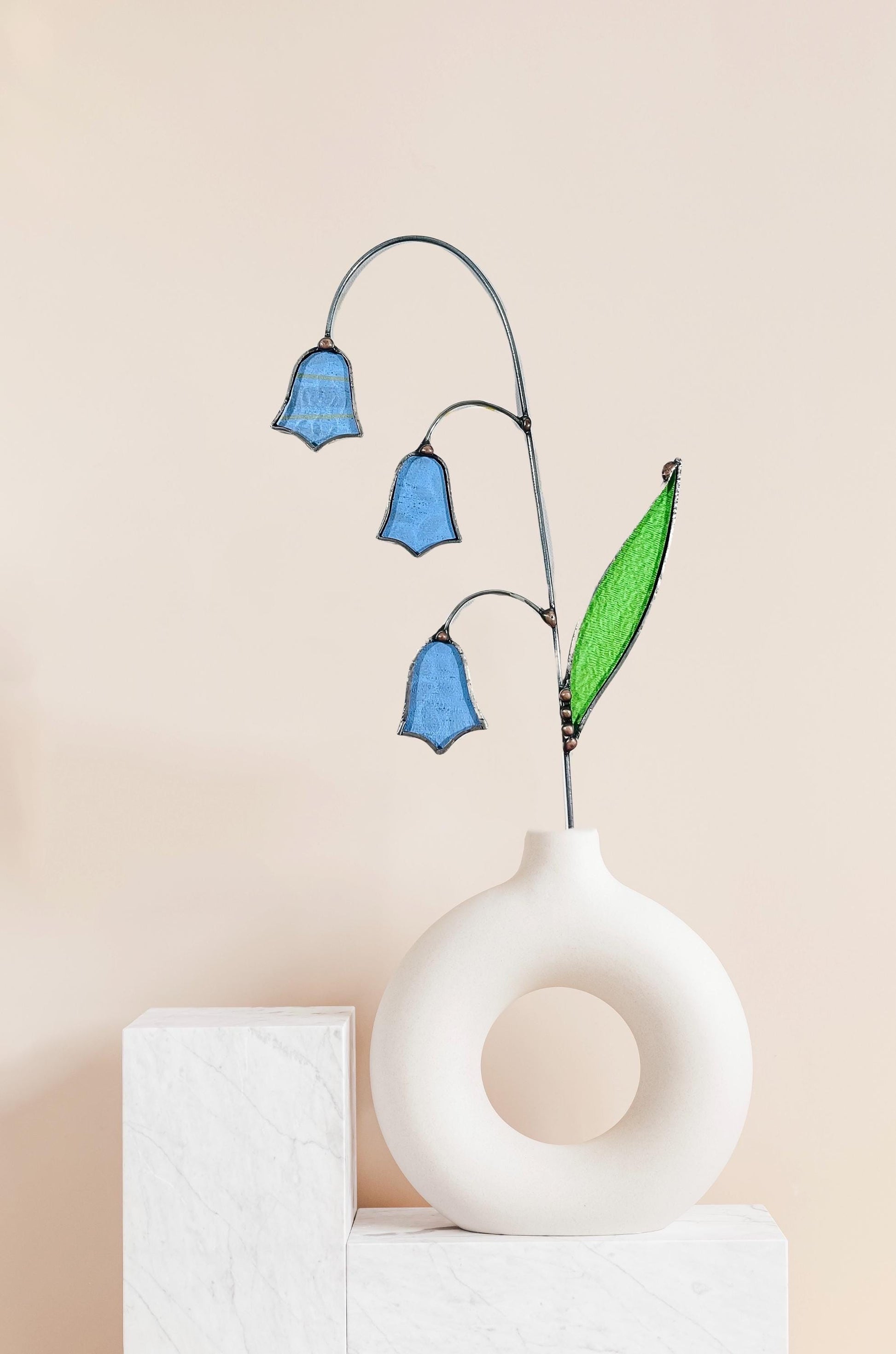 Stained Glass Bluebell Stem - Samara Designs Studio