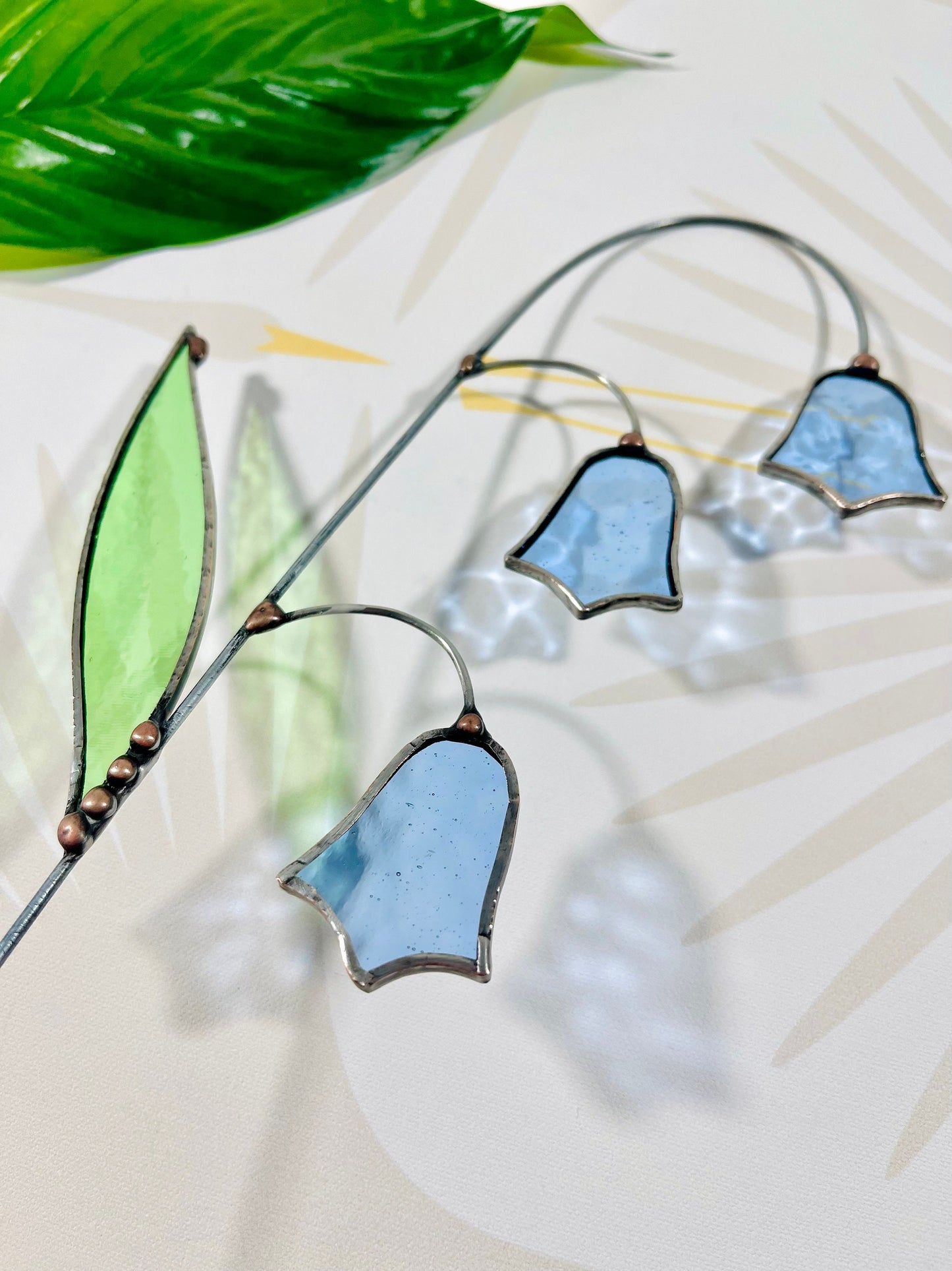Stained Glass Bluebell Stem - Samara Designs Studio