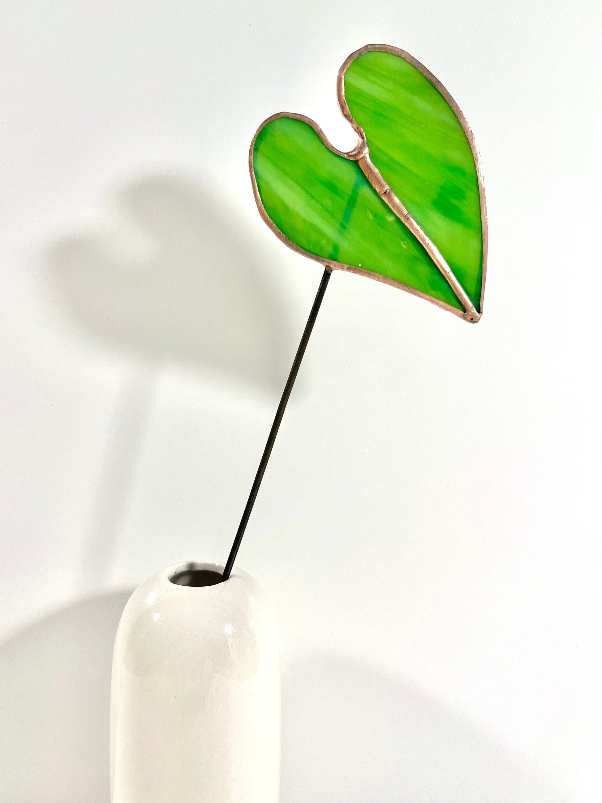 Glass Elephant Ear Plant Stake - Samara Designs Studio