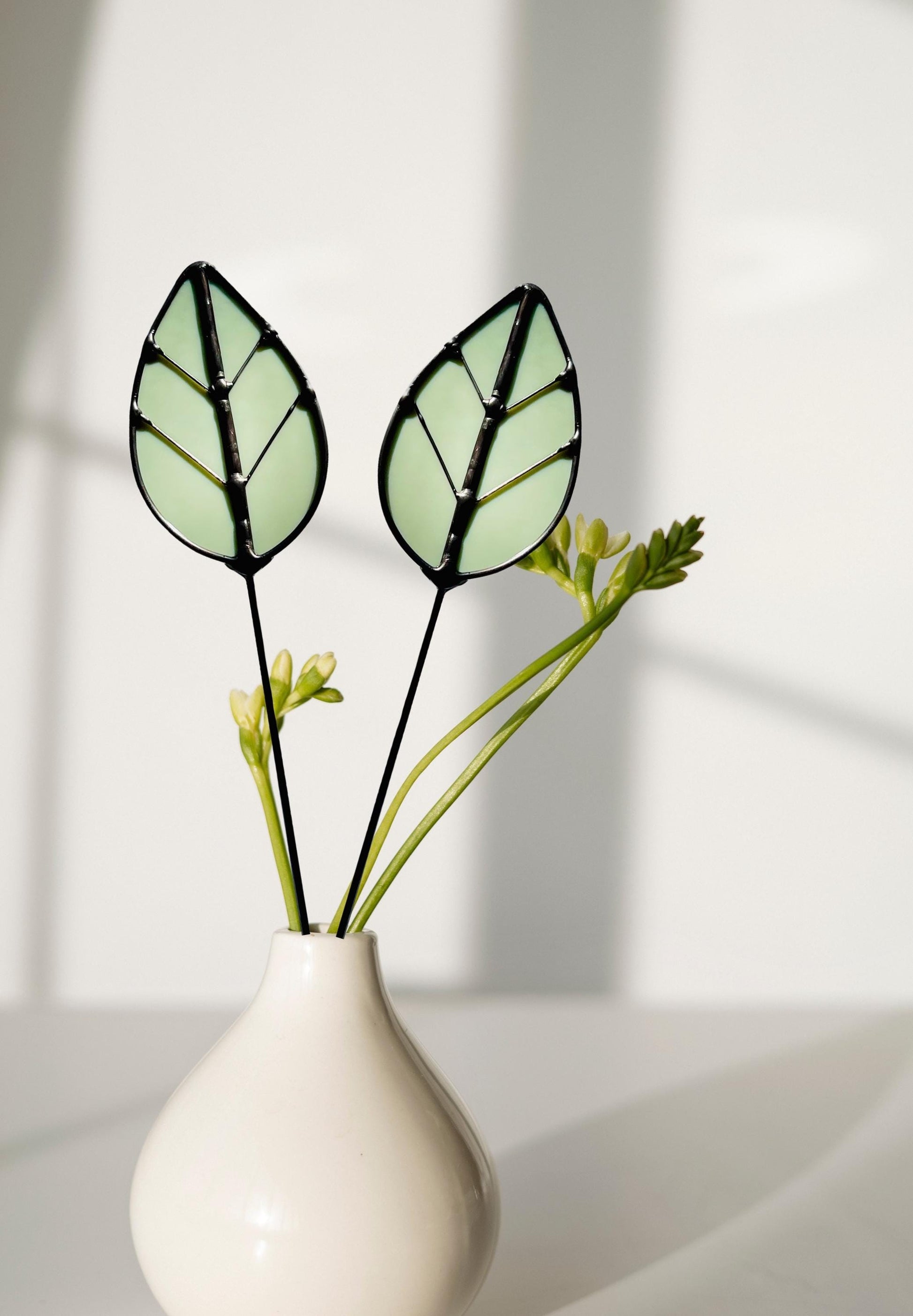 Glass Leaf Plant Stake - Samara Designs Studio