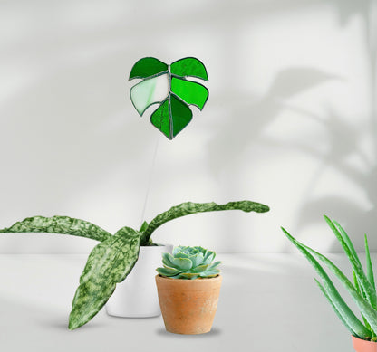 Modern Stained Glass Monstera Leaf - Samara Designs Studio