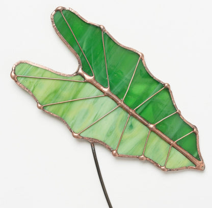 Glass Alocasia Leaf Stem - Samara Designs Studio