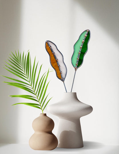 Glass Seed Pod Plant Stakes - Samara Designs Studio