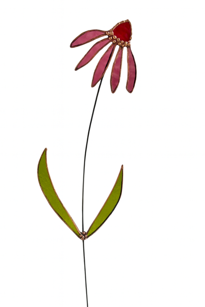 🌼 Handmade Stained Glass Coneflowers – Unique Gift for Nature Lovers - Samara Designs Studio