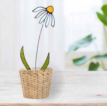 🌼 Handmade Stained Glass Coneflowers – Unique Gift for Nature Lovers - Samara Designs Studio