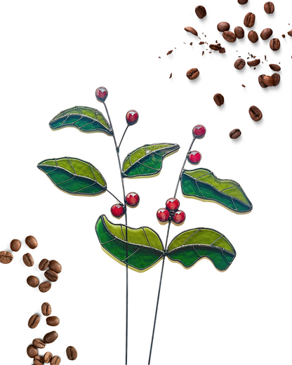 Stained Glass Coffee Plant - Samara Designs Studio
