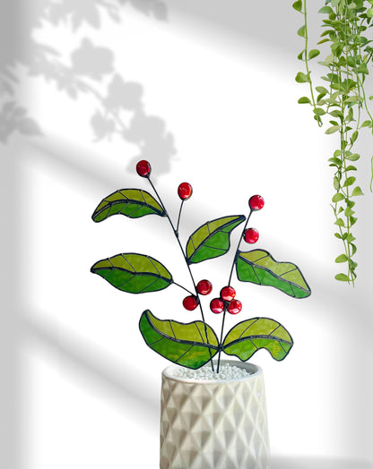 Stained Glass Coffee Plant - Samara Designs Studio