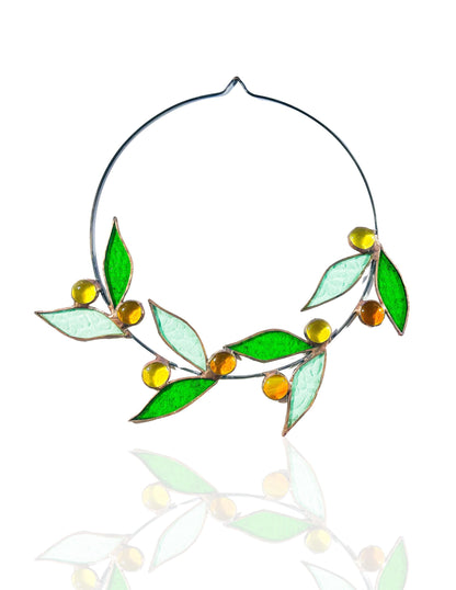 Stained Glass Flora Wreath - Samara Designs Studio