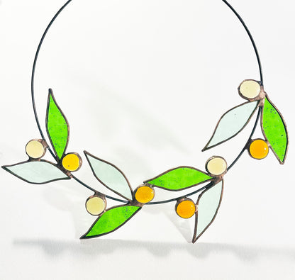 Stained Glass Flora Wreath - Samara Designs Studio