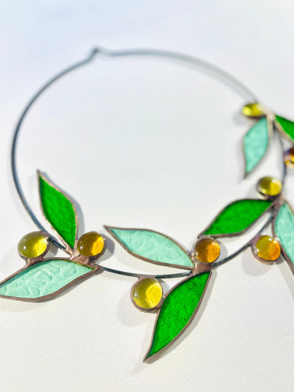 Stained Glass Flora Wreath - Samara Designs Studio