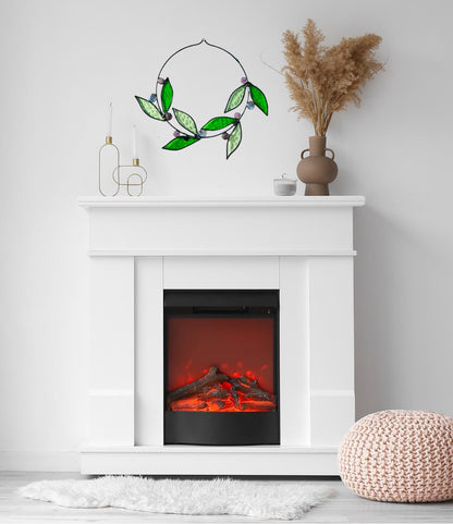 Stained Glass Floral Wreath - Samara Designs Studio