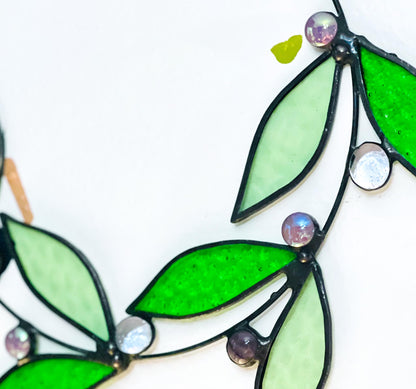 Stained Glass Floral Wreath - Samara Designs Studio