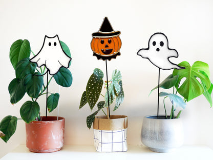 Halloween Vintage Style Jack O’Lantern Plant Stake - Samara Designs Studio