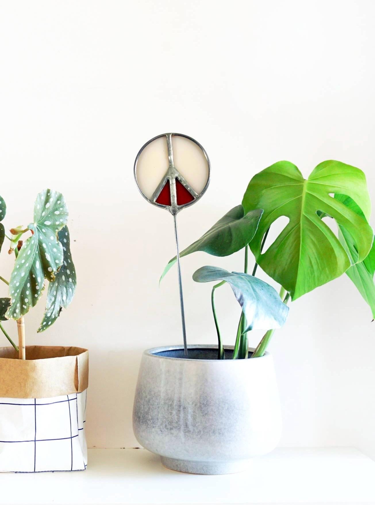 Peace Sign Plant Stake - Samara Designs Studio