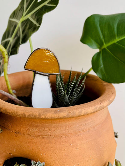 Glass Mushroom Plant Stake - Samara Designs Studio