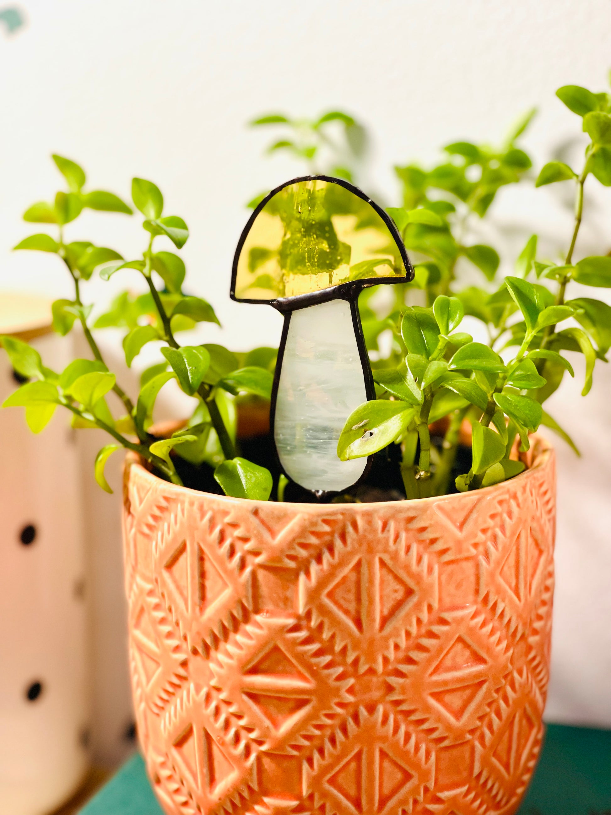 Glass Mushroom Plant Stake - Samara Designs Studio