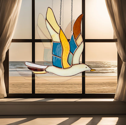 Stained Glass Seagull - Samara Designs Studio