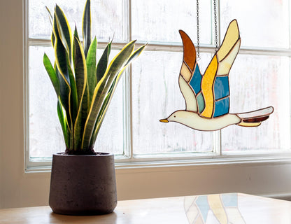 Stained Glass Seagull - Samara Designs Studio