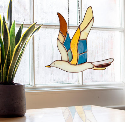 Stained Glass Seagull - Samara Designs Studio