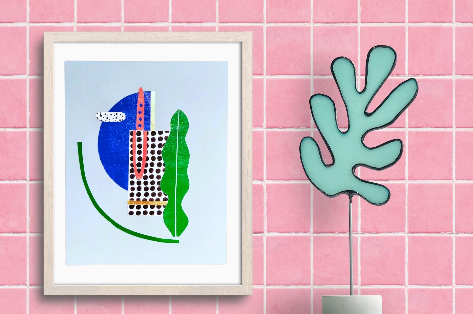 Matisse Inspired Stained Glass Sculpture - Samara Designs Studio