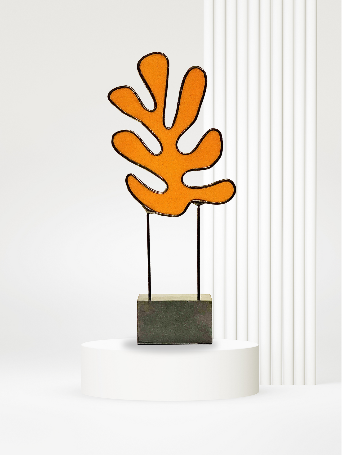 Matisse Inspired Stained Glass Sculpture - Samara Designs Studio