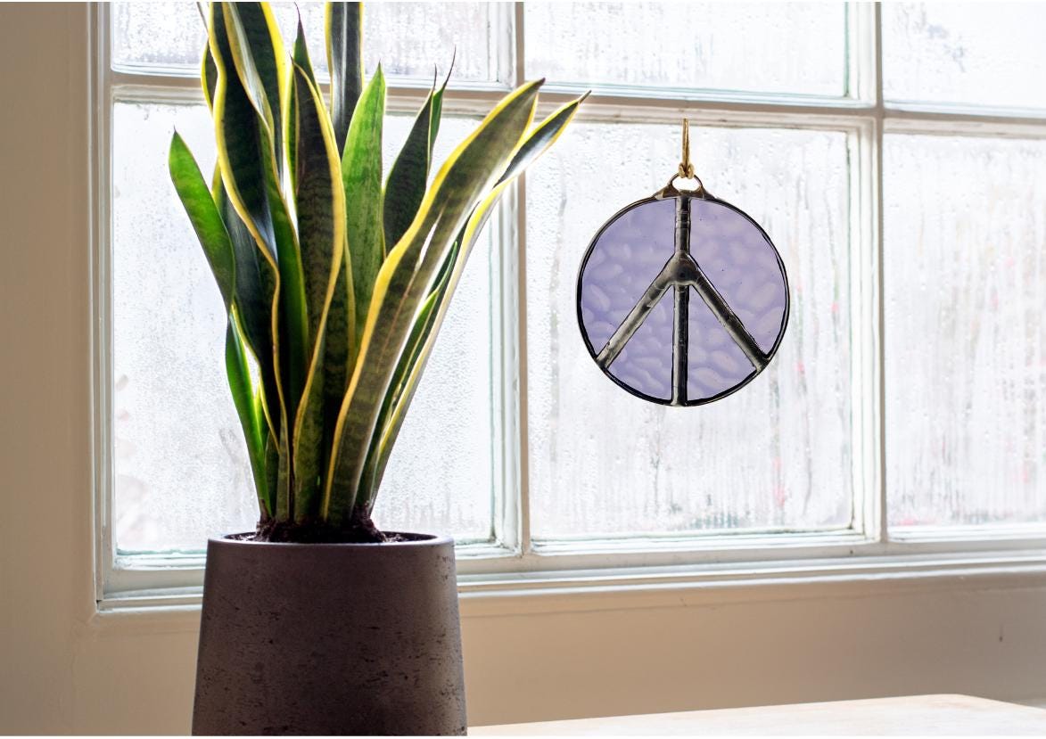 Peace Sign Suncatcher - Samara Designs Studio