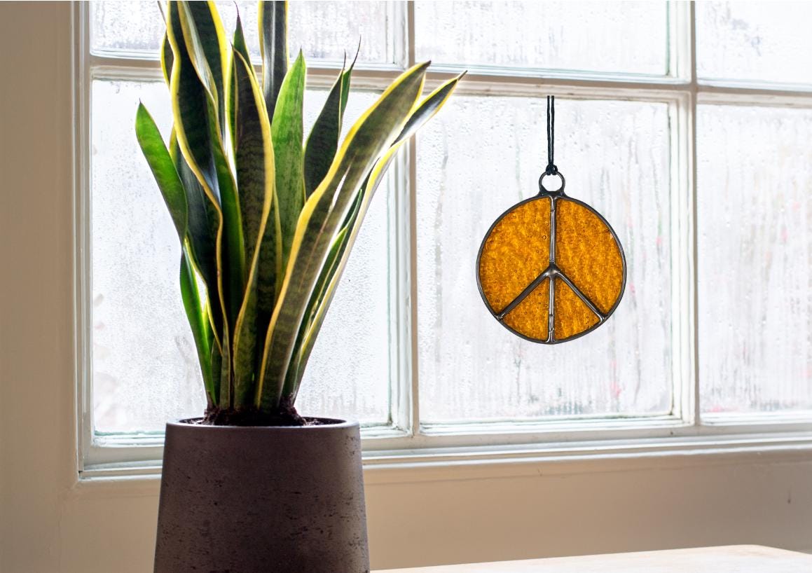 Peace Sign Suncatcher - Samara Designs Studio