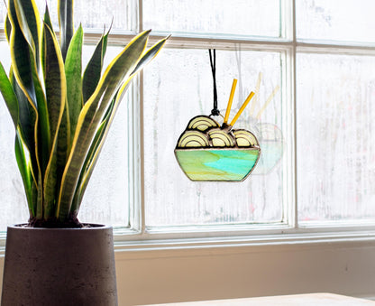 Mini Ramen Noodle Bowl Suncatcher - Samara Designs Studio