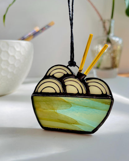 Mini Ramen Noodle Bowl Suncatcher - Samara Designs Studio