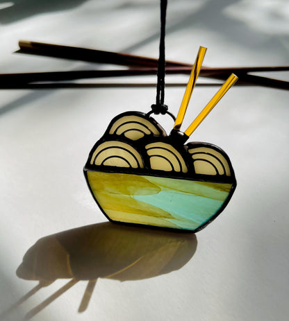 Mini Ramen Noodle Bowl Suncatcher - Samara Designs Studio