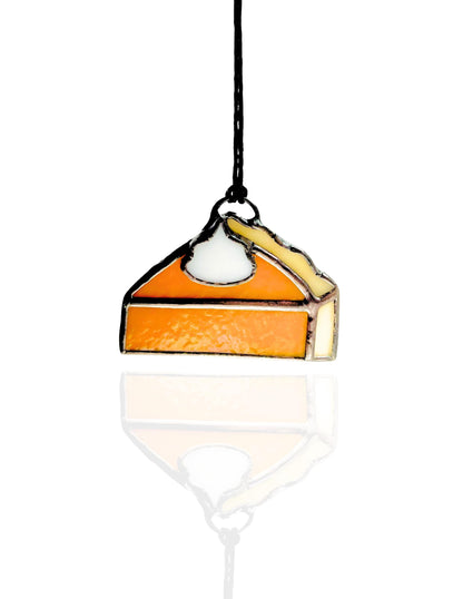 Mini Thanksgiving Pumpkin Pie Glass Suncatcher - Samara Designs Studio