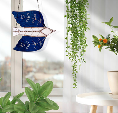 Stained Glass Folk Art Bird - Samara Designs Studio