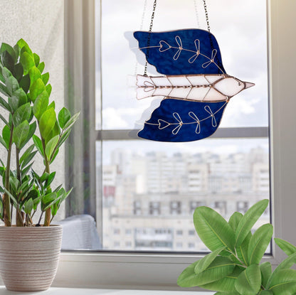 Stained Glass Folk Art Bird - Samara Designs Studio